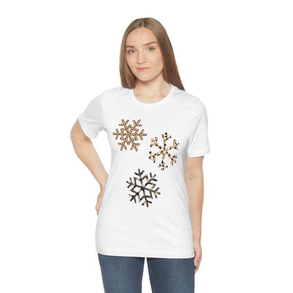 Leopard Snowflakes Unisex Tee
