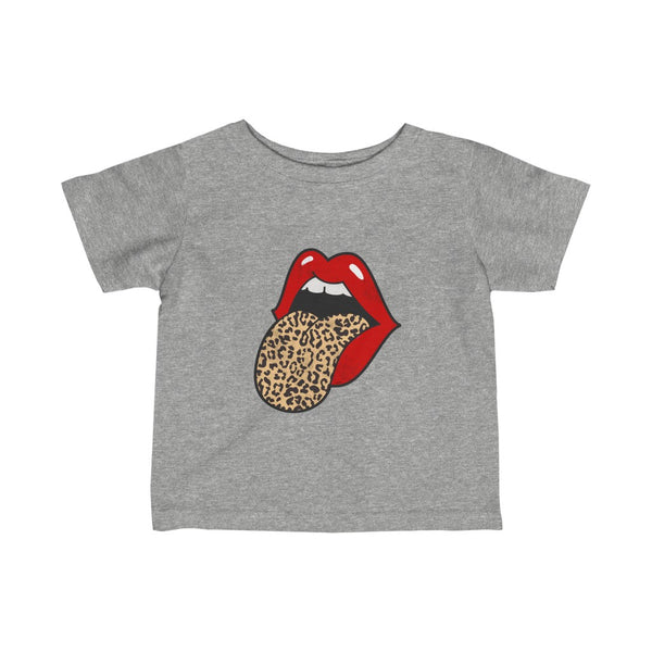 Infant - Red Lips Leopard Tongue Out Tee