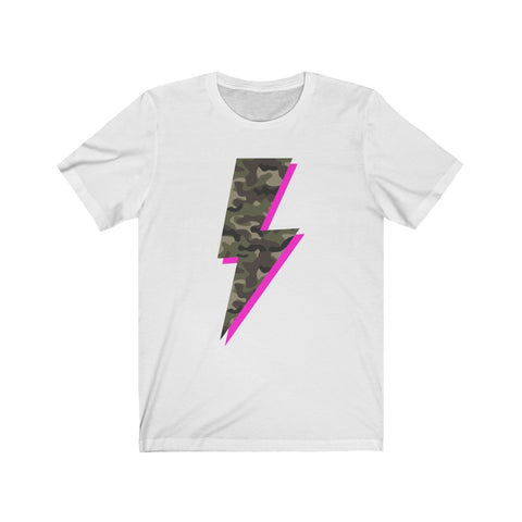 Camo Pink Lightning Bolt Unisex Tee