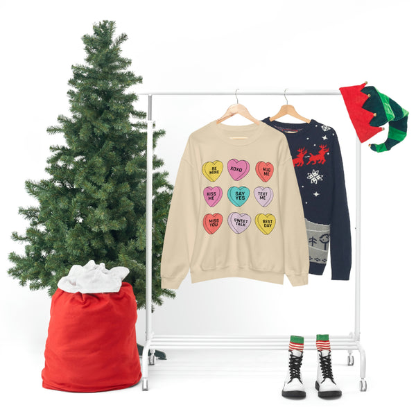 Candy Conversation Hearts Unisex Sweatshirt