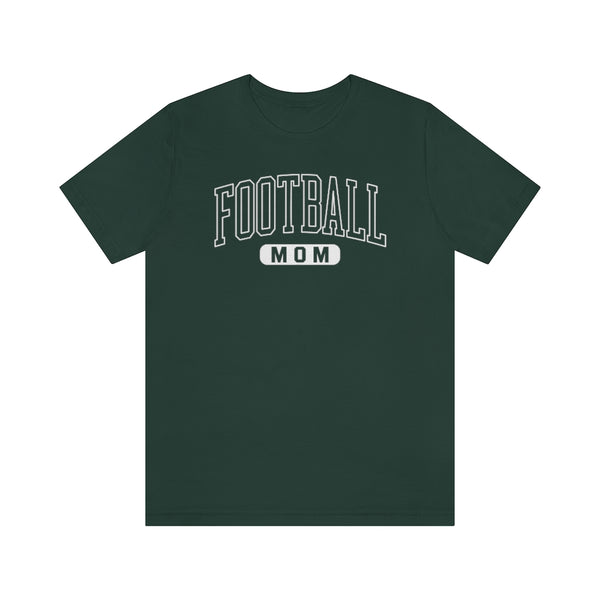 Football Mom Outlined Unisex Short Sleeve Tee