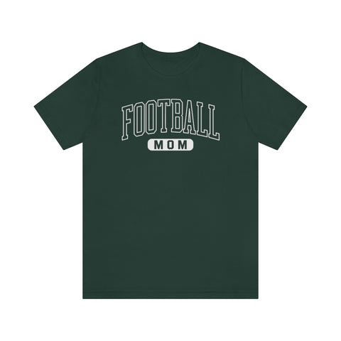 Football Mom Outlined Unisex Short Sleeve Tee