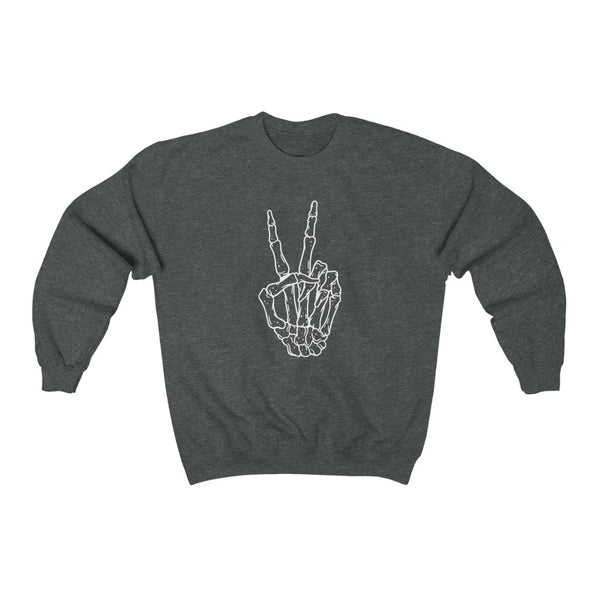 Peace Sign Skeleton Hand Unisex Sweatshirt