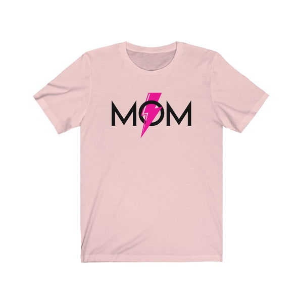 Mom Pink Lightning Bolt Unisex Tee