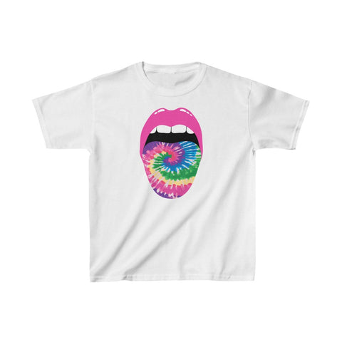 Youth - Swirl Tie Dye Tongue Out Kids Tee