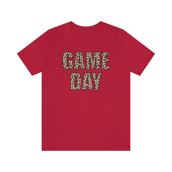 Game Day Leopard Print Unisex Short Sleeve Tee