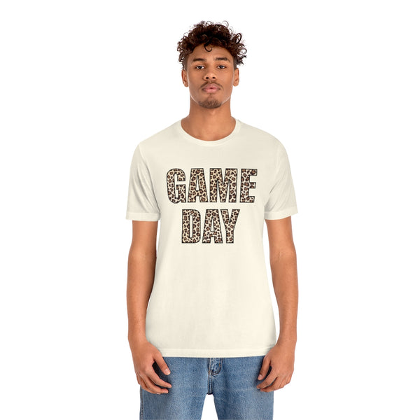 Game Day Leopard Print Unisex Short Sleeve Tee