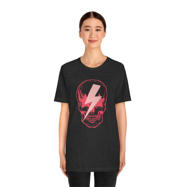 Pink Bolt Skull Unisex Tee