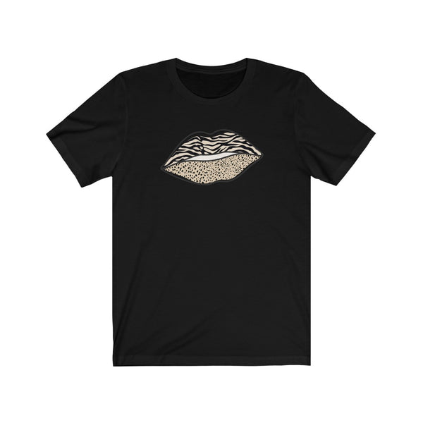 Zebra Leopard Lips Unisex Tee