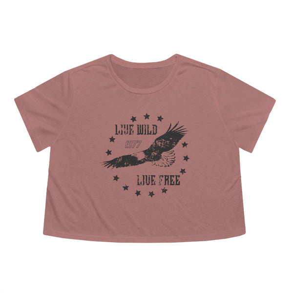 Live Wild Eagle Cropped Tee