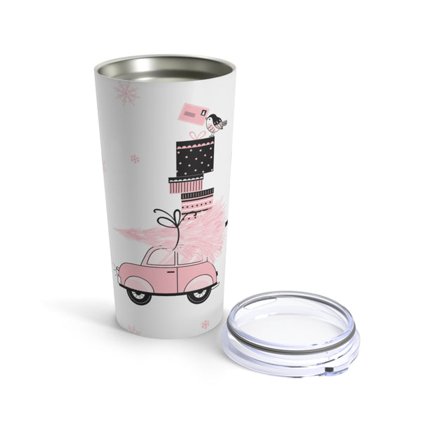 Pink Christmas Car Tumbler 20oz