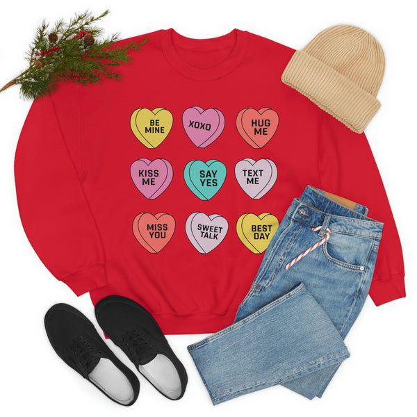 Candy Conversation Hearts Unisex Sweatshirt
