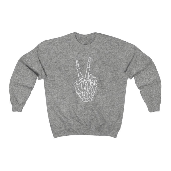 Peace Sign Skeleton Hand Unisex Sweatshirt