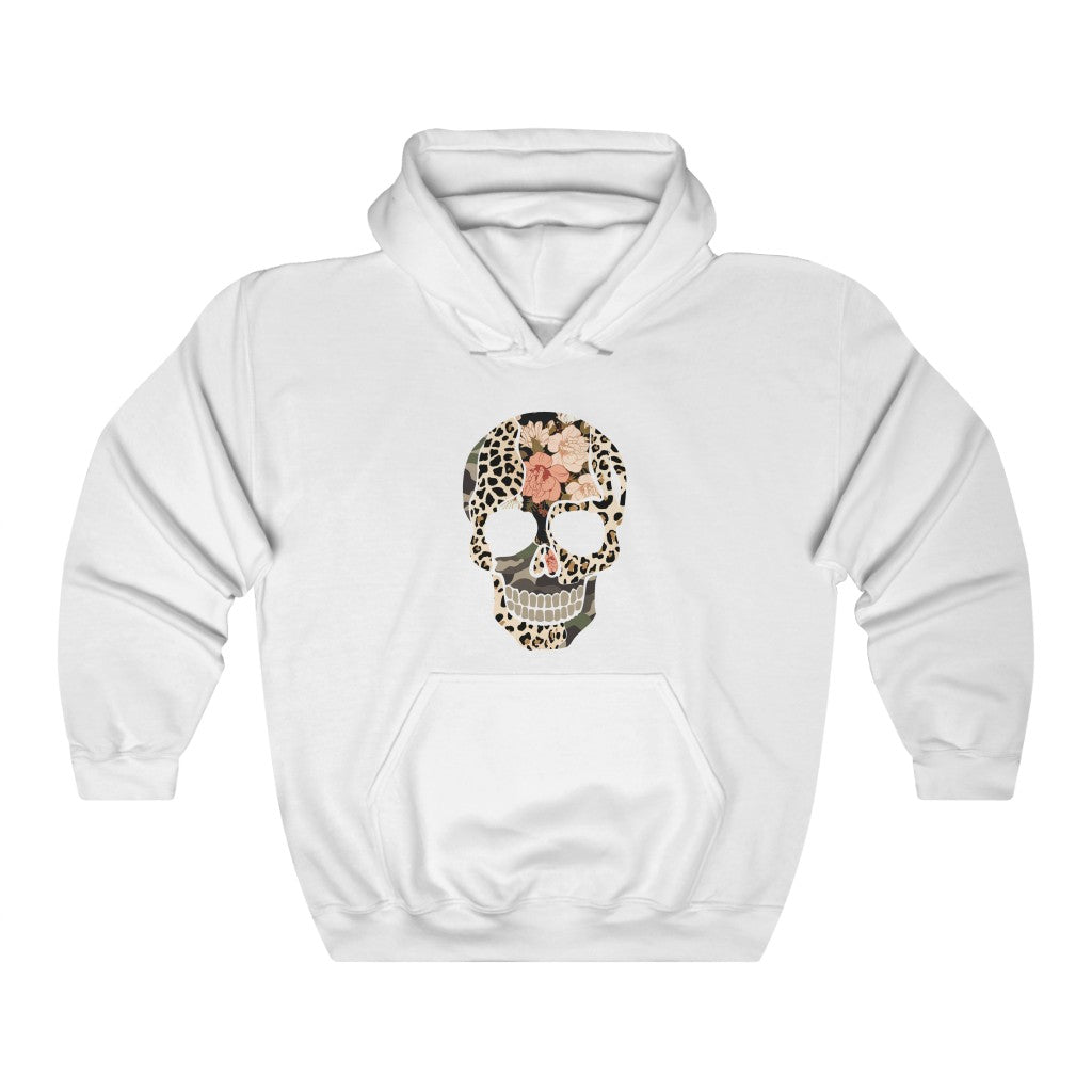 Multi Print Skull Unisex Hooded Sweatshirt