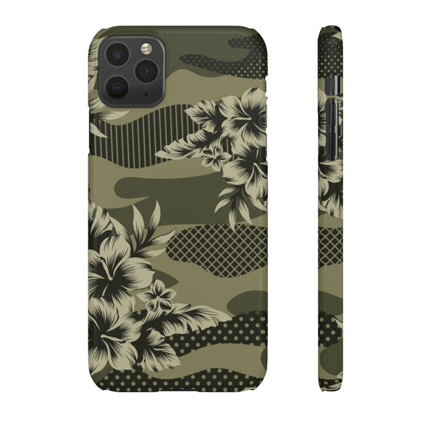 Camo Floral Print Snap Phone Case