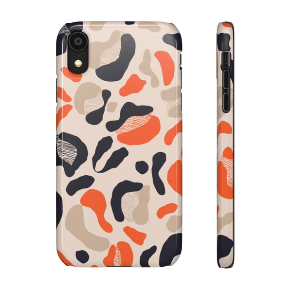 Orange Cheetah Snap Phone Case