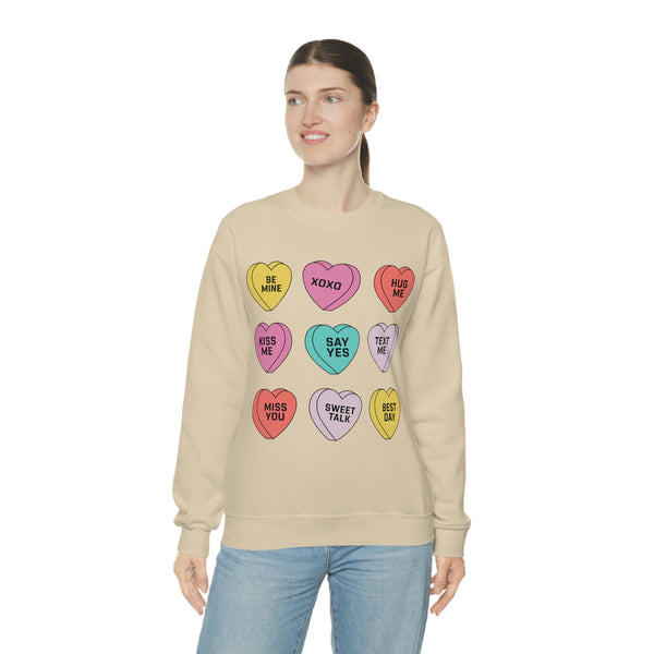 Candy Conversation Hearts Unisex Sweatshirt