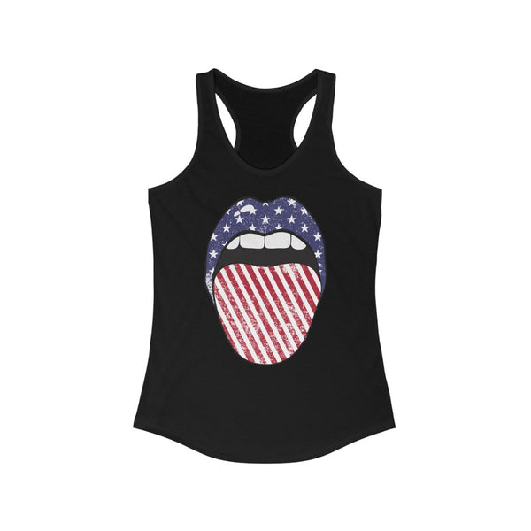 Stars + Stripes Tongue Out Racerback Tank