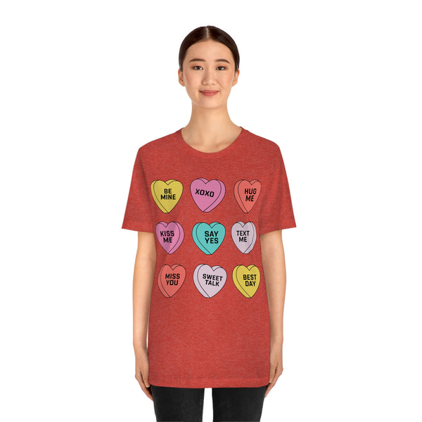 Candy Conversation Hearts Unisex Tee