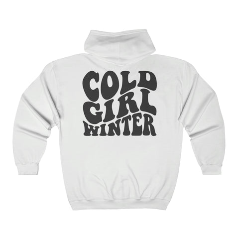 Cold Girl Winter Zip Up Hoodie