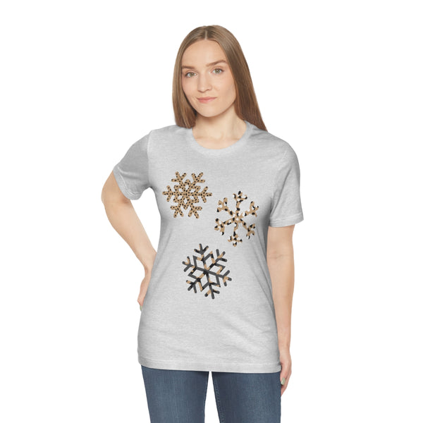 Leopard Snowflakes Unisex Tee