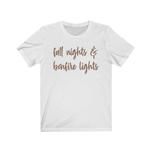 Fall Nights & Bonfire Lights Unisex Tee