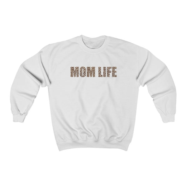 Mom Life Leopard Unisex Crewneck Sweatshirt