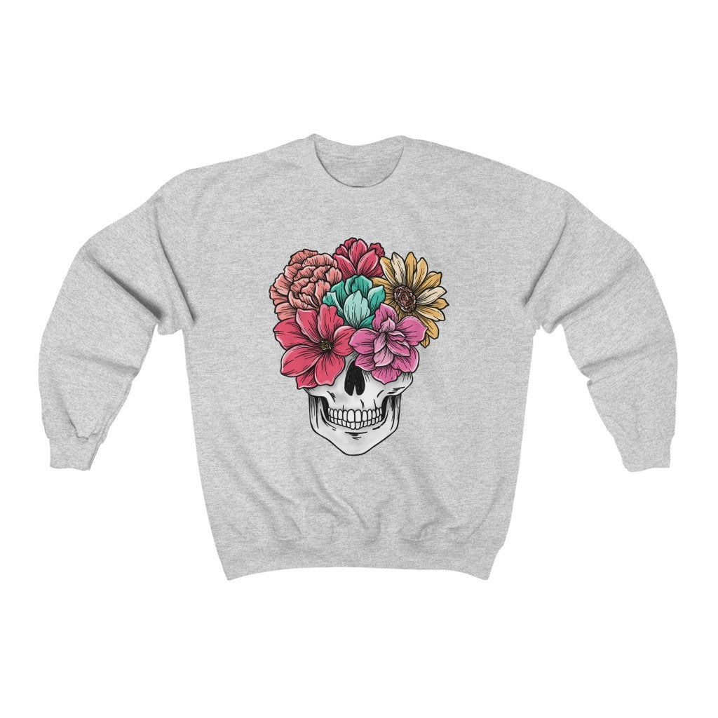 Summer Flower Skull Unisex Sweatshirt