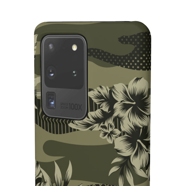 Camo Floral Print Snap Phone Case