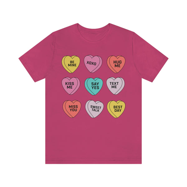 Candy Conversation Hearts Unisex Tee