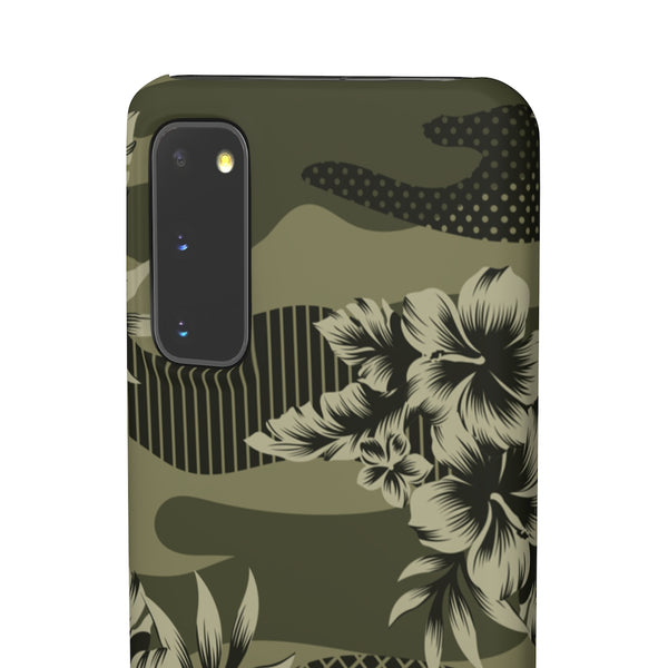 Camo Floral Print Snap Phone Case