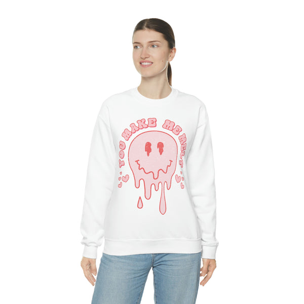 You Make My Heart Melt Smiley Face Valentine Unisex Sweatshirt