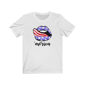 Merica Flag Stars Stripes Tongue Tee