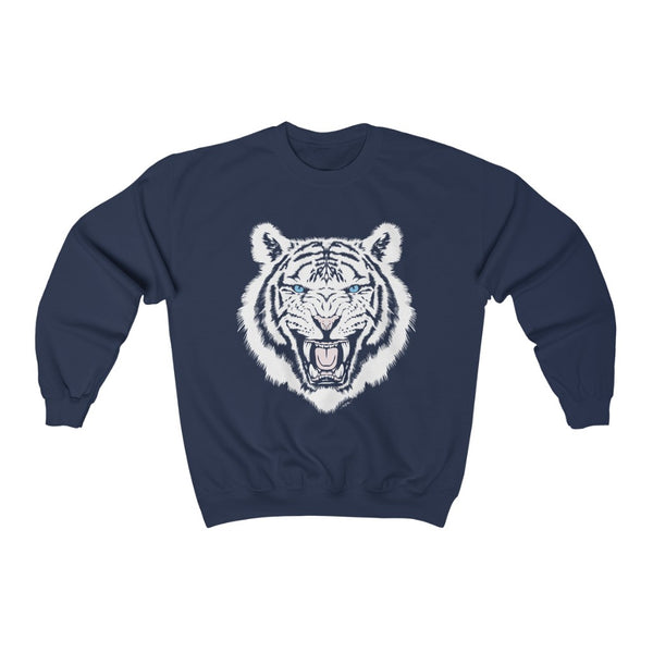 White Tiger Trendy Unisex Sweatshirt