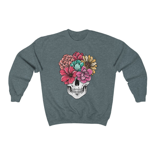 Summer Flower Skull Unisex Sweatshirt