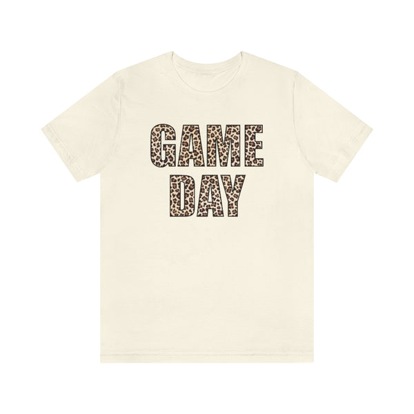 Game Day Leopard Print Unisex Short Sleeve Tee