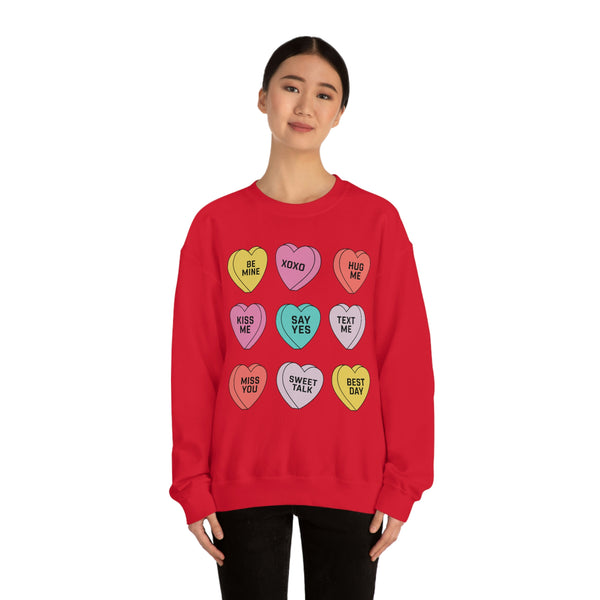 Candy Conversation Hearts Unisex Sweatshirt