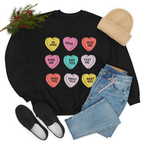 Candy Conversation Hearts Unisex Sweatshirt