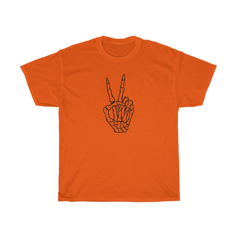 Peace Sign Skeleton Hand Unisex Tee (Matching)