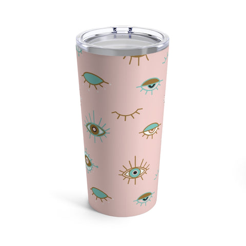 Pink Evil Eyes Tumbler 20oz