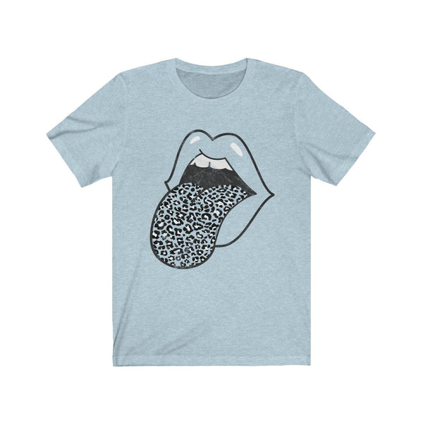 Leopard Tongue Out Distressed Unisex Tee