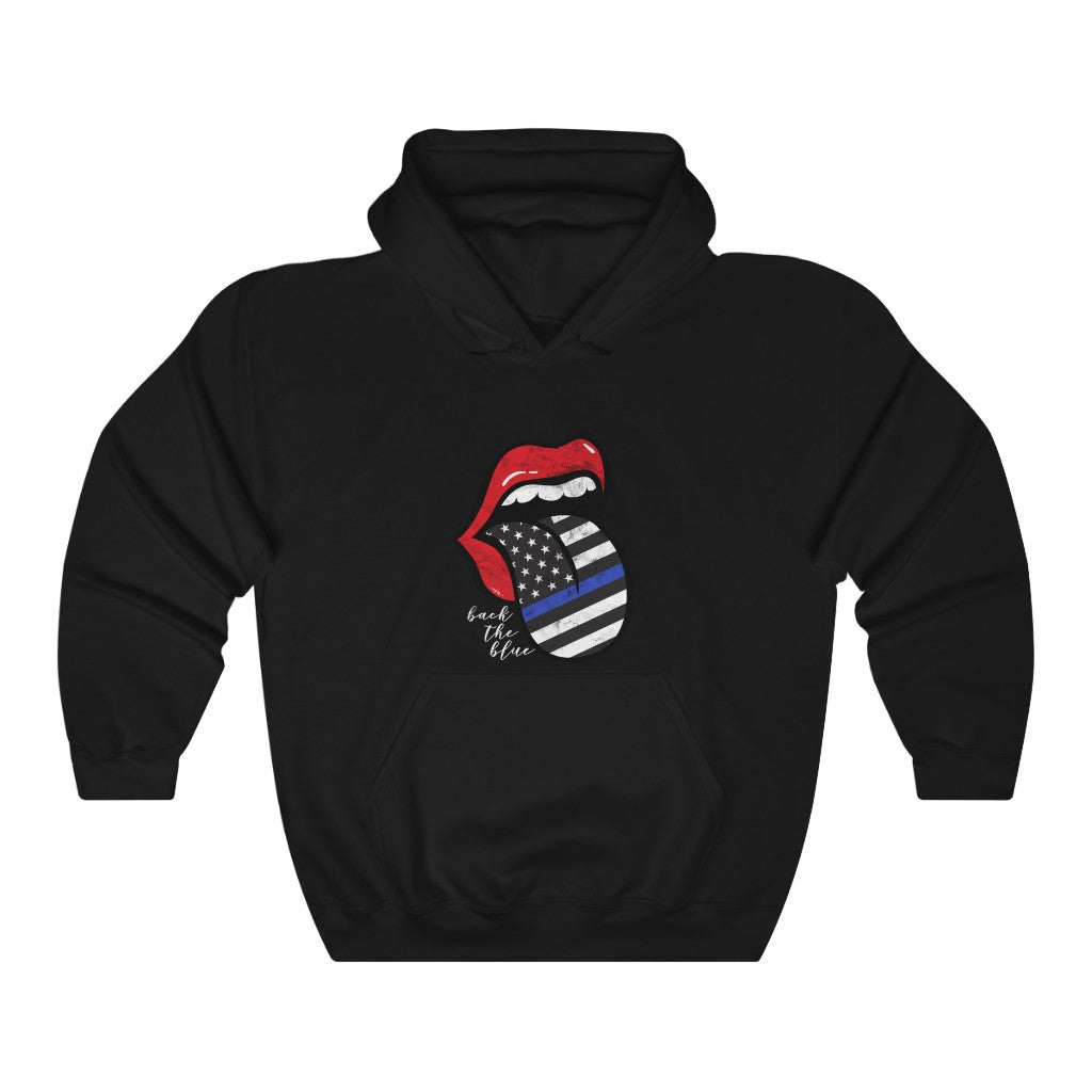 Back the Blue Police Flag Unisex Hooded Sweatshirt