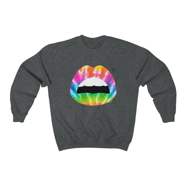 Tie Dye Mouth Beauty Mark Unisex Crewneck Sweatshirt