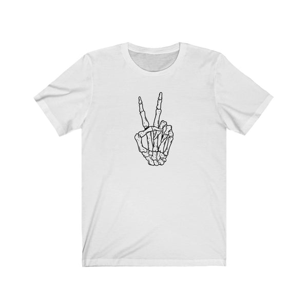 Peace Sign Skeleton Hand Unisex Tee
