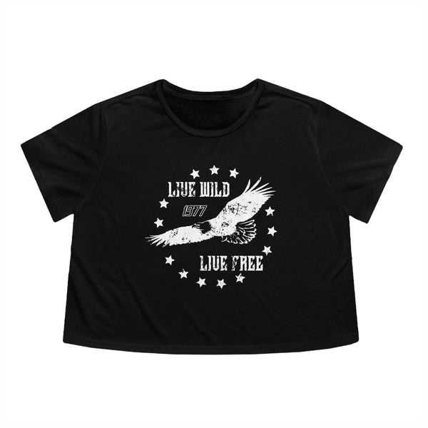 Live Wild Eagle Cropped Tee