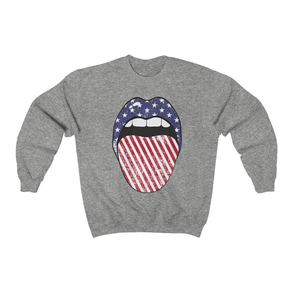 Stars + Stripes Tongue Out Unisex Sweatshirt