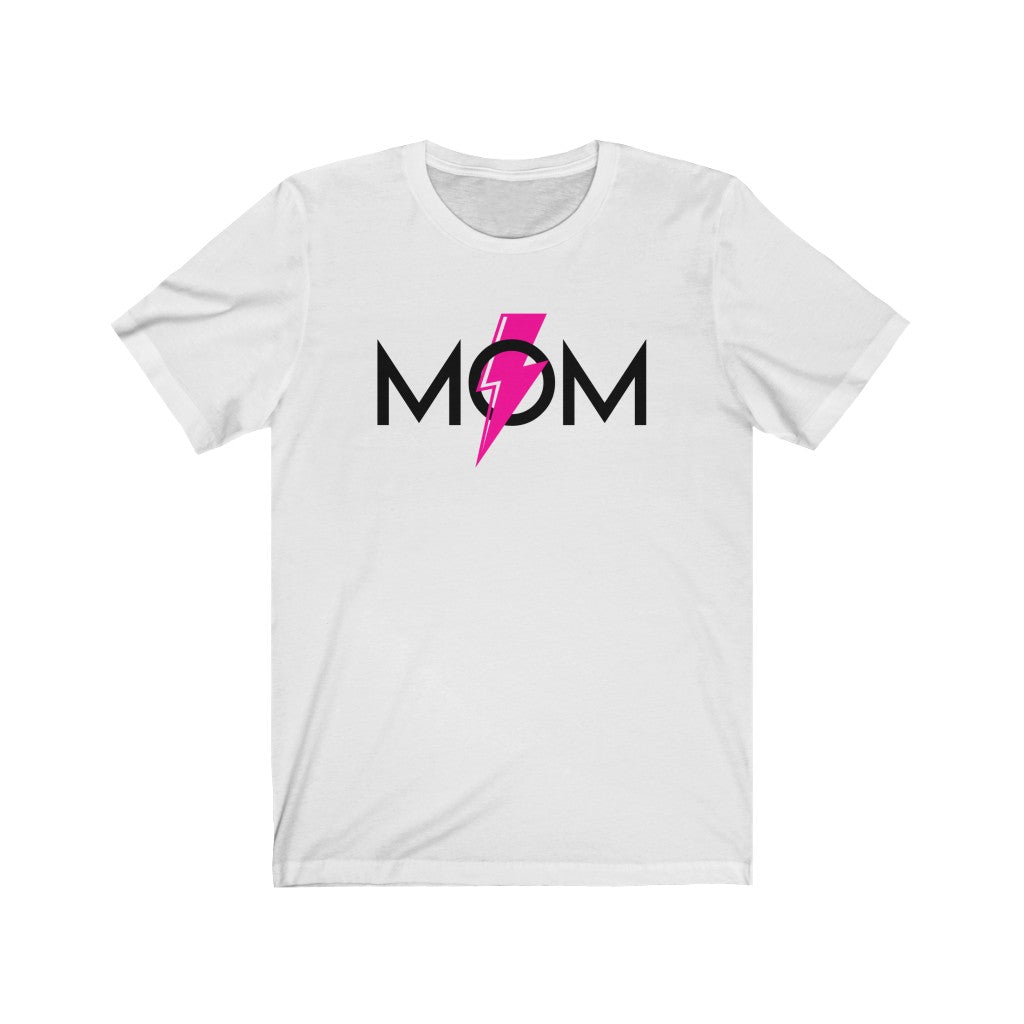 Mom Pink Lightning Bolt Unisex Tee