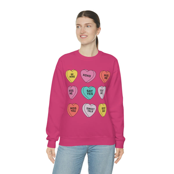 Candy Conversation Hearts Unisex Sweatshirt