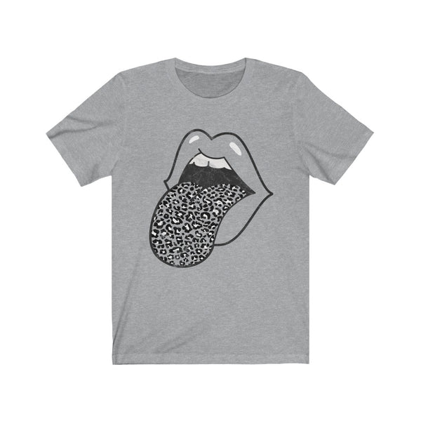 Leopard Tongue Out Distressed Unisex Tee