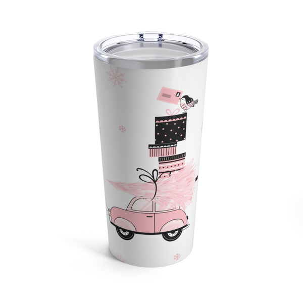 Pink Christmas Car Tumbler 20oz